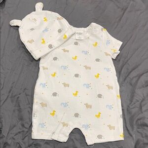 Adorable Baby Romper and Hat Set